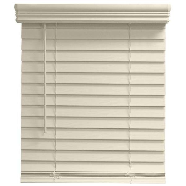 Champion 2 In. Embossed Faux Wood 29 In. X 72 In. Room Darkening Blind, Alabaster