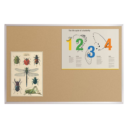 MooreCo Cork Tackboard, 6'W x 4'H