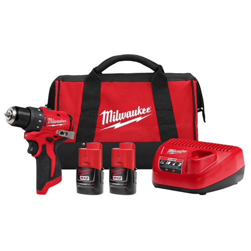 Milwaukee REDLITHIUM M12 Subcompact Drill/Driver Kit, 3/8", 12V