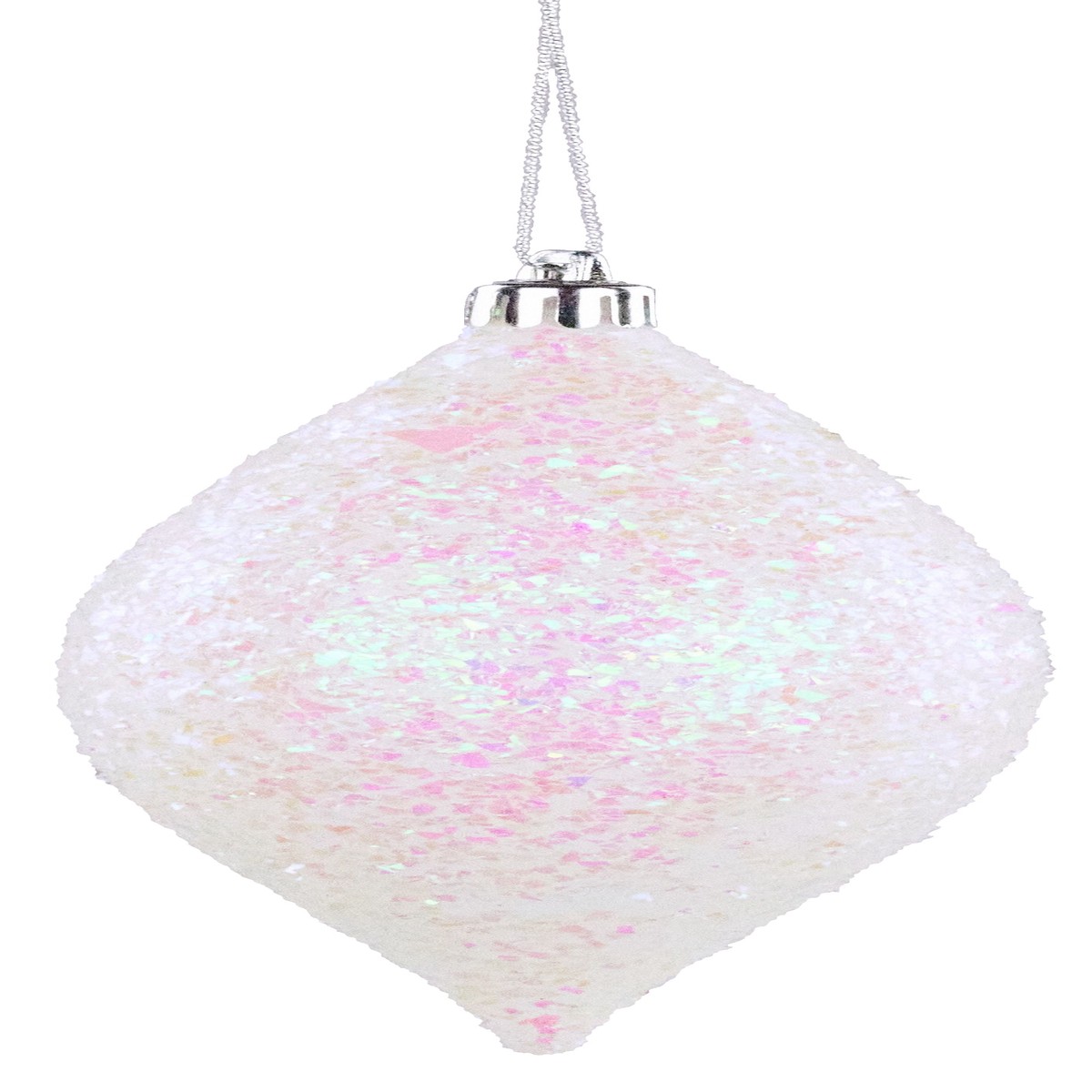 6.25" Iridescent Confetti Finial Ornament