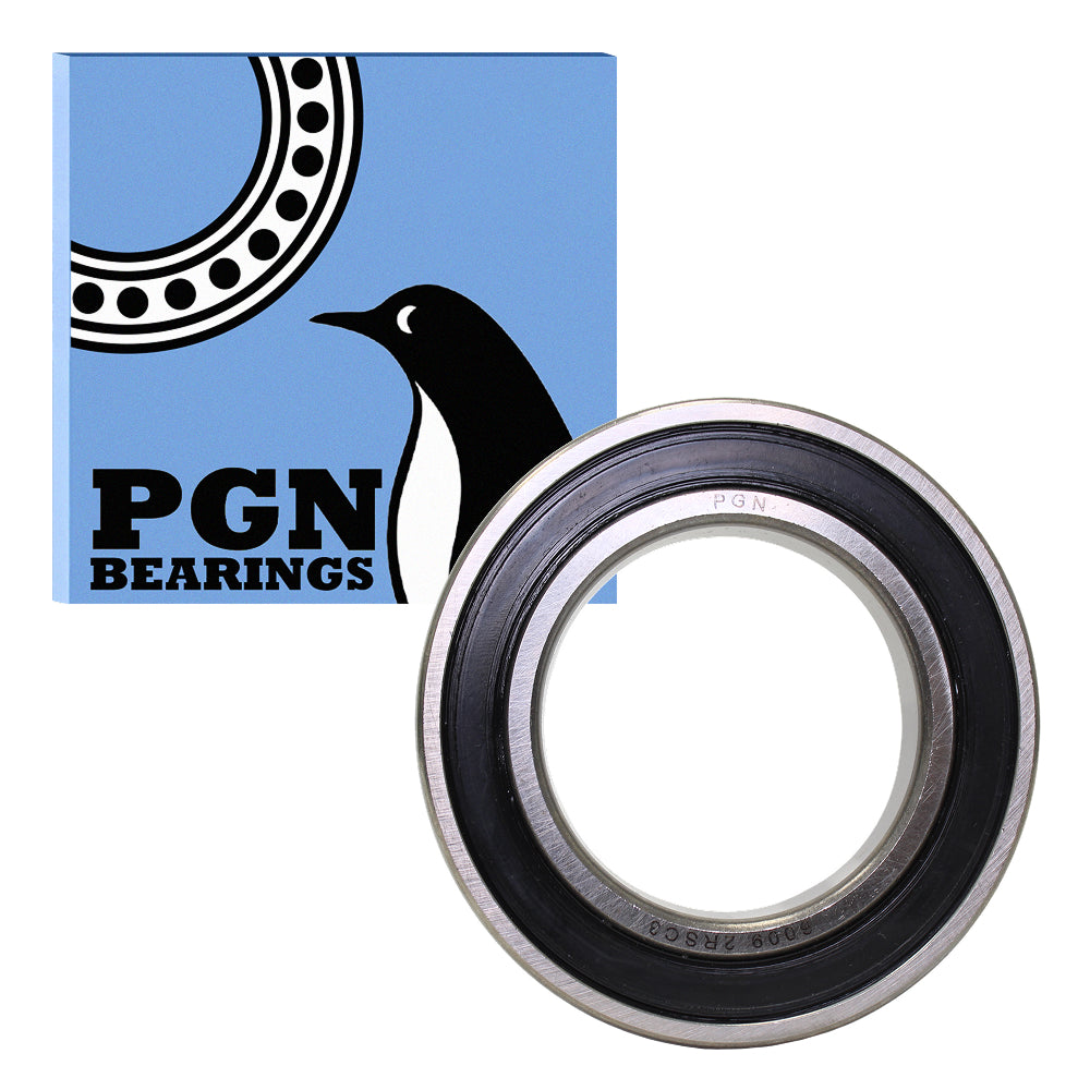 6009-2RS Ball Bearing - Lubricated Chrome Steel Sealed - 45x75x16