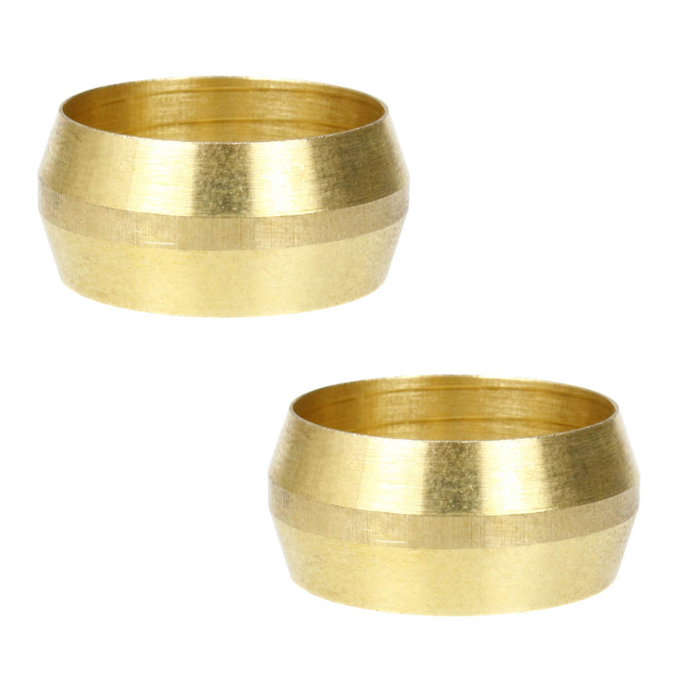 3/4" Compression Sleeve Solid Brass Ferrule - 2 Pack