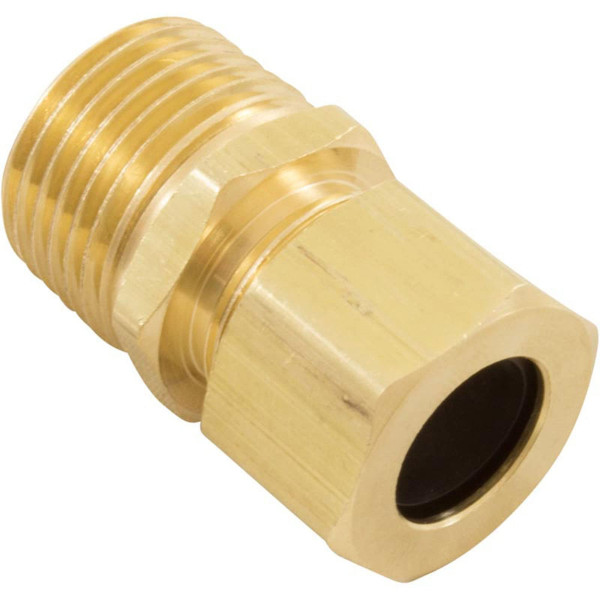 Rola-Chem 527158 Brass Injector Fitting – 1/2″ NPT x 7/16″ OD Tube