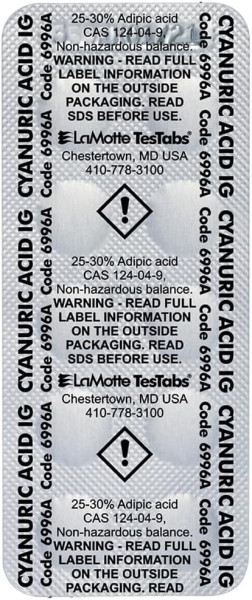LaMotte 6996A-H Cyanuric Acid Test Tablets – 50 Foil-Wrapped Tablets for Pool & Spa Water Analysis