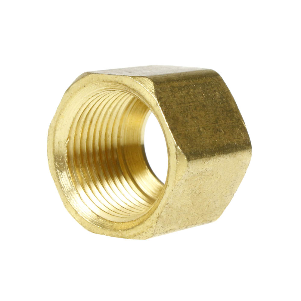 1/2" Compression Nut Hex Shape 11/16"-20 Brass Fitting 61F