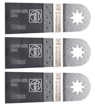Fein 63502160010 Long Life 1-3/8-Inch E-Cut Blade (3 Pack)