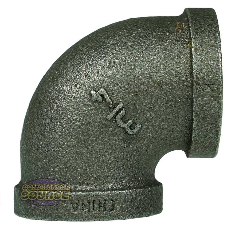 3/4" FNPT Black Elbow Made Of Galvanized Steel 65104