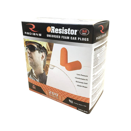 Radians Resistor 32 Foam Earplugs, 50/pkg.