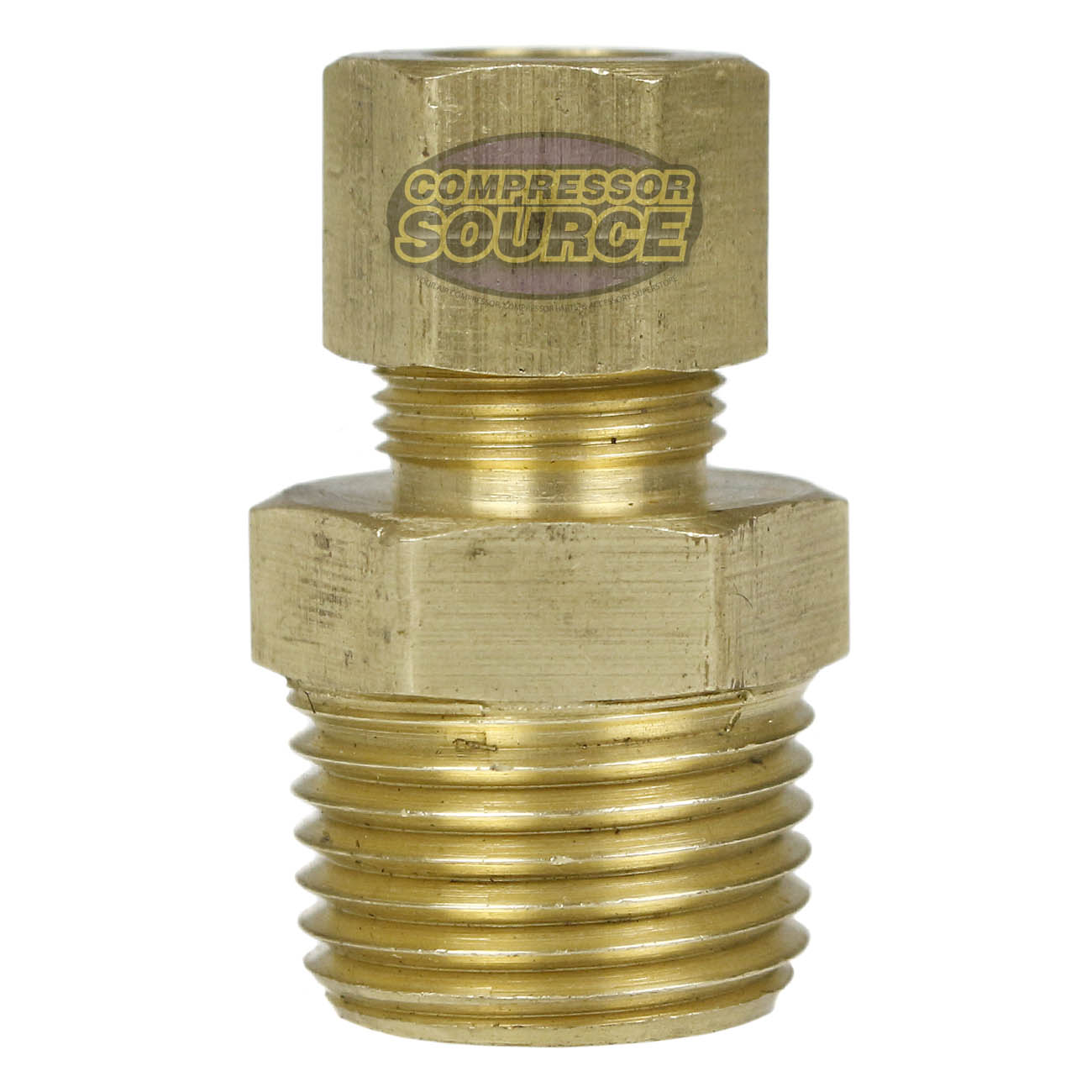 1/2" Male NPTF x 3/8" OD Compression Tube Adapter Brass Pipe Fitting 68EF