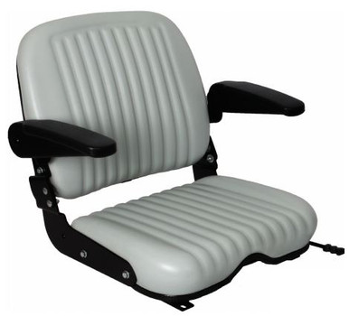 Concentric Replacement Seat: Broad-Based, High Back Seat, Gray