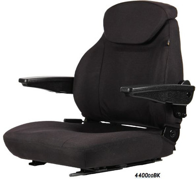 Concentric Replacement Seat: Premium High Back Seat, Black