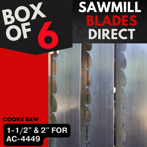 Box of 6 Blades 1-1/2" & 2" for AC-4449 Sawmill