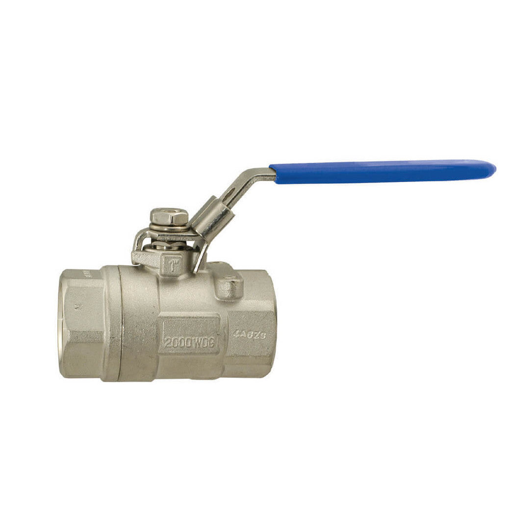 Bonomi 700LL 2 Inch Stainless Steel, Full-Port, Manual Ball Valve With Locking Handle
