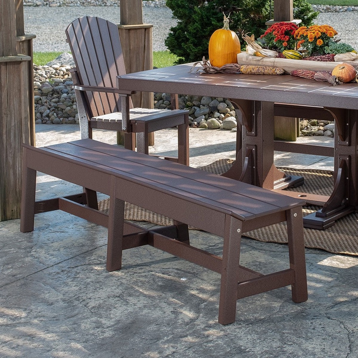 72" Cafe Dining Bench from LuxCraft