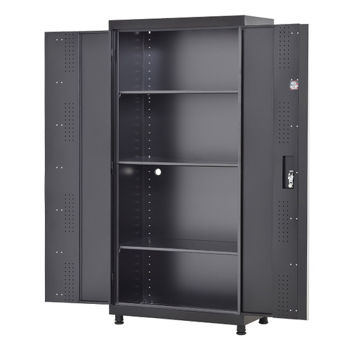 Sandusky Lee 22 Ga. Heavy-Duty Modular Cabinet, 36" x 18" x 72", Matte Black