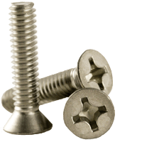 #12-24 x 3/8" (Fully Threaded) PhillipsFlat Head Machine Screws 18-8 Stainless Steel (500/Pkg.)