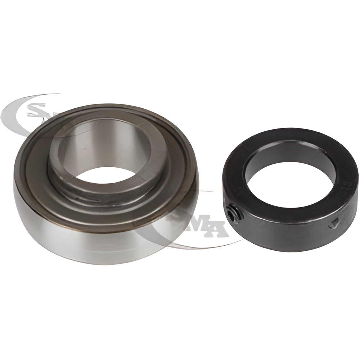 1-1/8 INCH BORE GREASABLE INSERT BEARING WITH COLLAR - SPHERICAL RACE