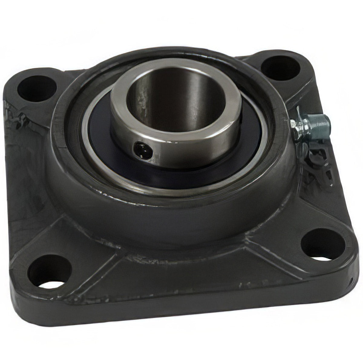 4 HOLE CAST IRON FLANGE WITH 1-1/4" BEARING - SET SCREW LOCK 72mm HOUSING