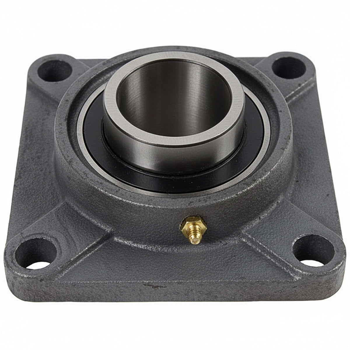 4 HOLE CAST IRON FLANGE WITH 2" BEARING - SET SCREW LOCK