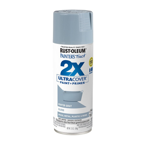 Rust-Oleum 2X Ultra Cover Spray Paint + Primer, Gloss Winter Gray