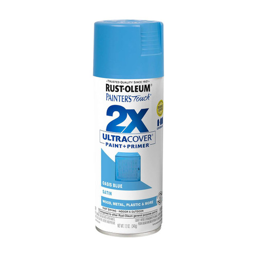 Rust-Oleum 2X Ultra Cover Spray Paint + Primer, Satin Oasis Blue