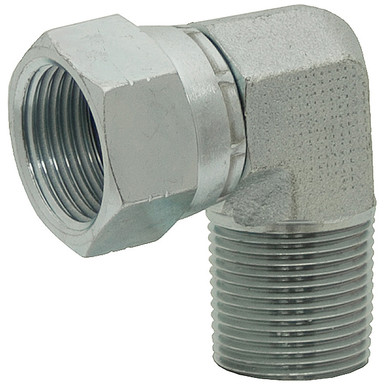 JIC 6 Female Swivel x 3/8" NPT Male 90 Degree Elbow 6501-06-06 Adapter