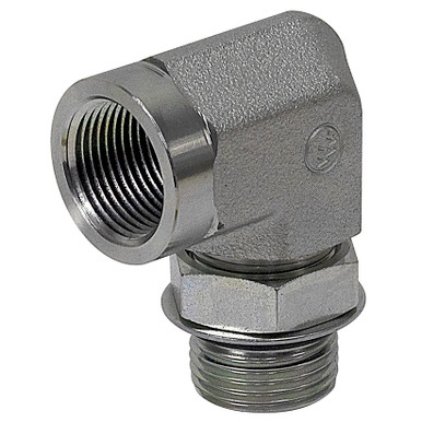 SAE 6 Male x 3/8" NPT Female 90 Degree Elbow 6805-06-06 Adapter