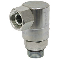 3/8" NPTF x SAE 6M Live Swivel 90 Elbow Super Swivels 9SS4MO6XPS38ZV