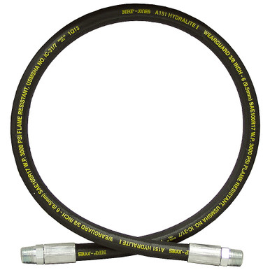 3/8" x 120" 3/8" NPTM x 3/8" NPTM SAE 100R17 Hydraulic Hose Assembly 3000 PSI NRP Jones