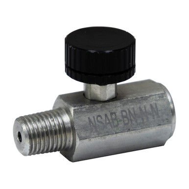 1/4" NPT Female to 1/4" NPT male Adjustable Gauge Snubber Dynamic NSAB-BN-N-N