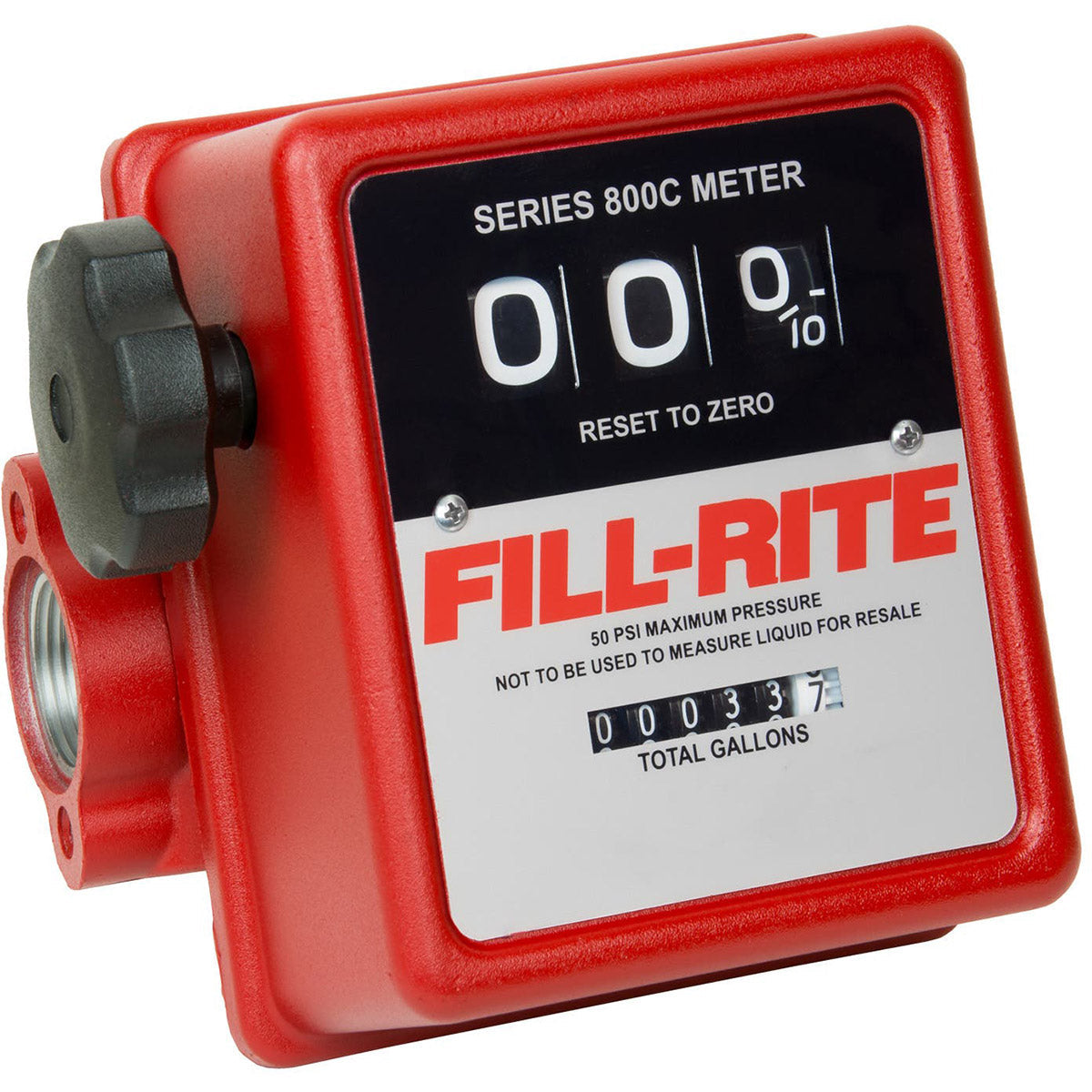 Fill-Rite 807C1 3-Digit Mechanical Fuel Transfer Meter (US Gallons) 1" NPT threads