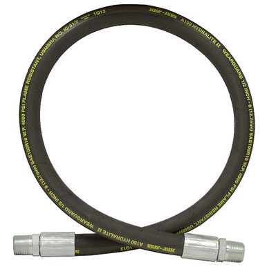 1/2" x 18" 1/2 NPTM x 1/2 NPTM SAE 100R16 Hydraulic Hose Assembly 4000 PSI NRP Jones