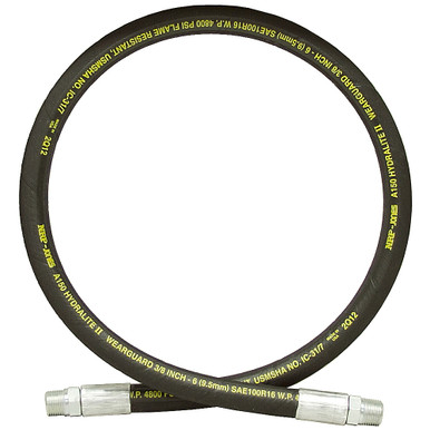 3/8" x 48" 3/8 NPTM x 3/8 NPTM SAE 100R16 Hydraulic Hose Assembly 4800 PSI NRP Jones