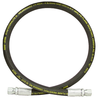 1/4" x 120" JIC 4F Swivel x JIC 4F Swivel SAE 100R16 Hydraulic Hose Assembly 5800 PSI NRP Jones