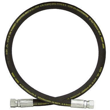 3/8" x 84" JIC 8F Swivel x JIC 8F Swivel SAE 100R16 Hydraulic Hose Assembly 5000 PSI NRP Jones