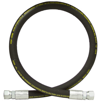1/2" x 84" JIC 8F Swivel x JIC 8F Swivel SAE 100R16 Hydraulic Hose Assembly 4000 PSI NRP Jones
