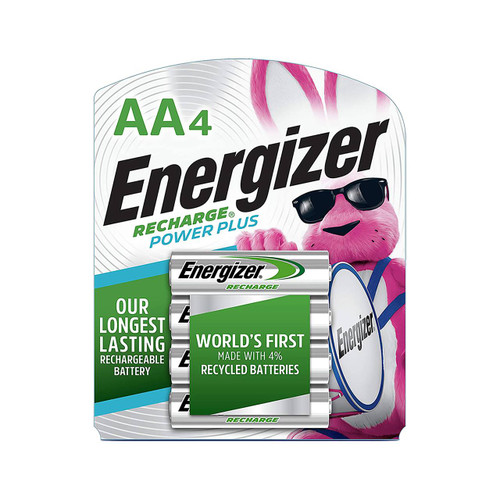 Energizer Rechargeable Ni-Mh Batteries, AA, 4/pkg.