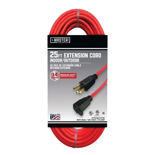 Master Electrician 14/3 Extension Cord, 25'L