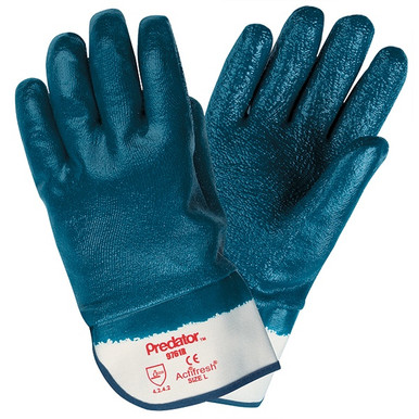 Predator Nitrile Gloves (Fully Coated, Extra Rough Finish) (12 Pair)