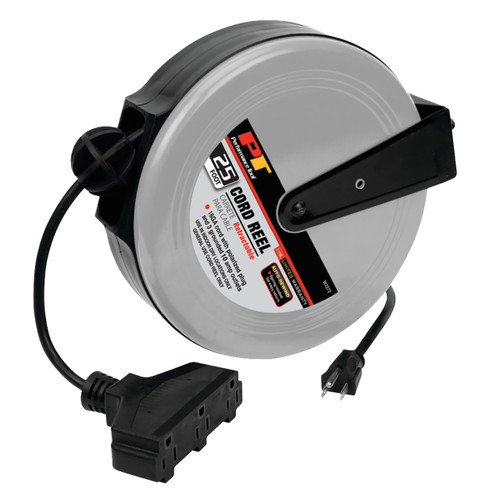 Performance Tool 16 Ga. Retractable Cord Reel, 25'
