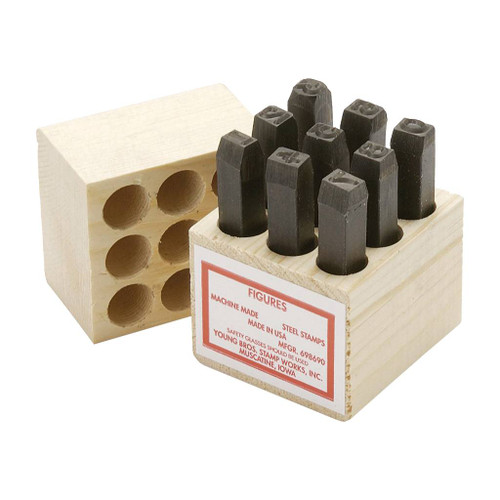 Young Bros. Steel Stamp Set, Figure, 3/16"