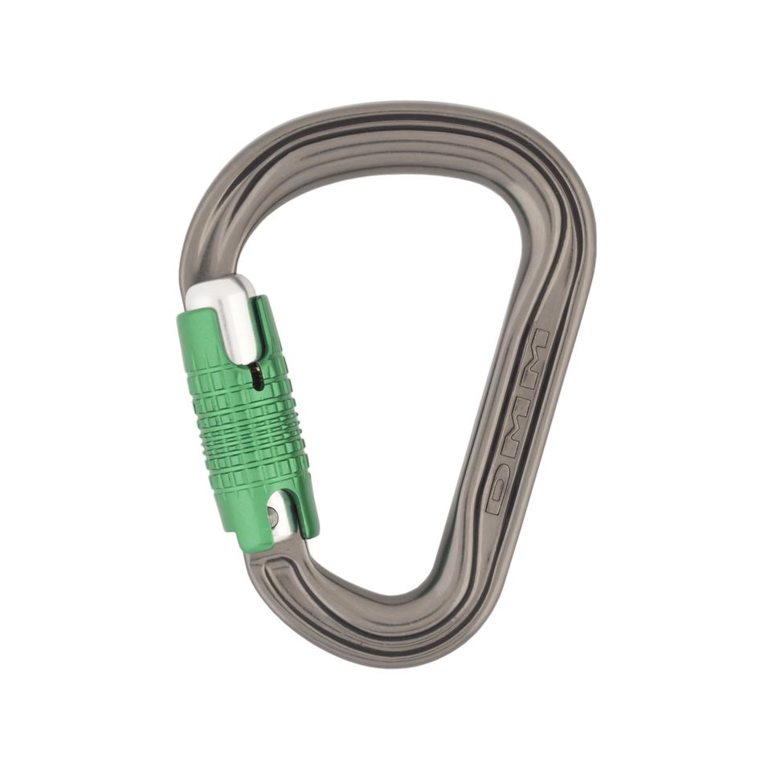 KMM - A577 - Titanium/green Phantom HMS Locksafe Aluminum Carabiner