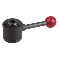 Kipp "Actima" Clamping Device with through hole, Left-Hand, Push Style (Qty. 1), K0020.40