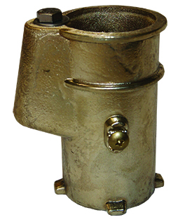 Perma Cast 4-Inch Deep Brass Deck Anchor Socket with Wedge and Bolt PS-4019-BC
