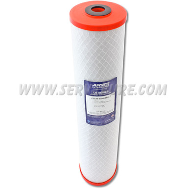 Aries Filter Works CB-20-6300-BB-LC, 1.0 Micron Coconut Shell Carbon Block, Lead Reduction, 4.5'' x 20''