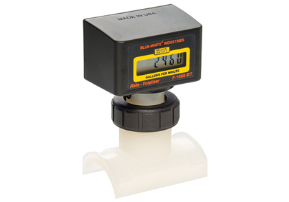 Blue-White F-1000 BW DIGI-METER Digital Paddlewheel Saddle Mount Flow Meters