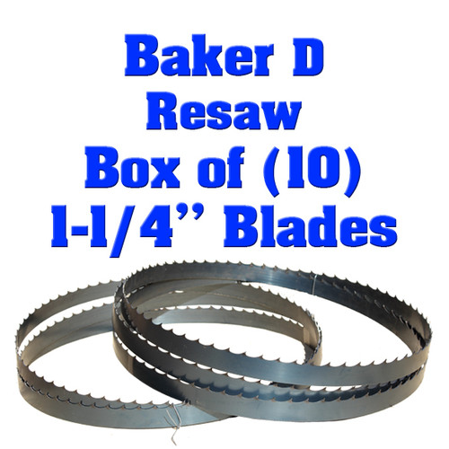 1-1/4" Blades for Baker D Resaw Box of 10
