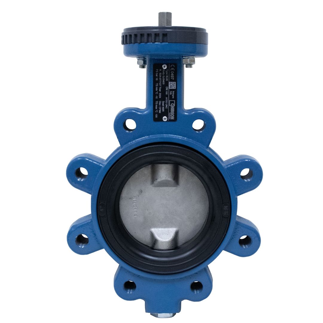 Ghibson Bonomi N501S-10 10 Inch Bare Stem Butterfly Valves, EPDM Seat, Lug Body, Stainless Steel Disc