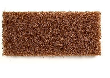 Utility Pads - 4-1/2" x 9-1/2" x 1" - Brown, Heavy-Duty, Mercer Abrasives 284BRN (30/Pkg.)