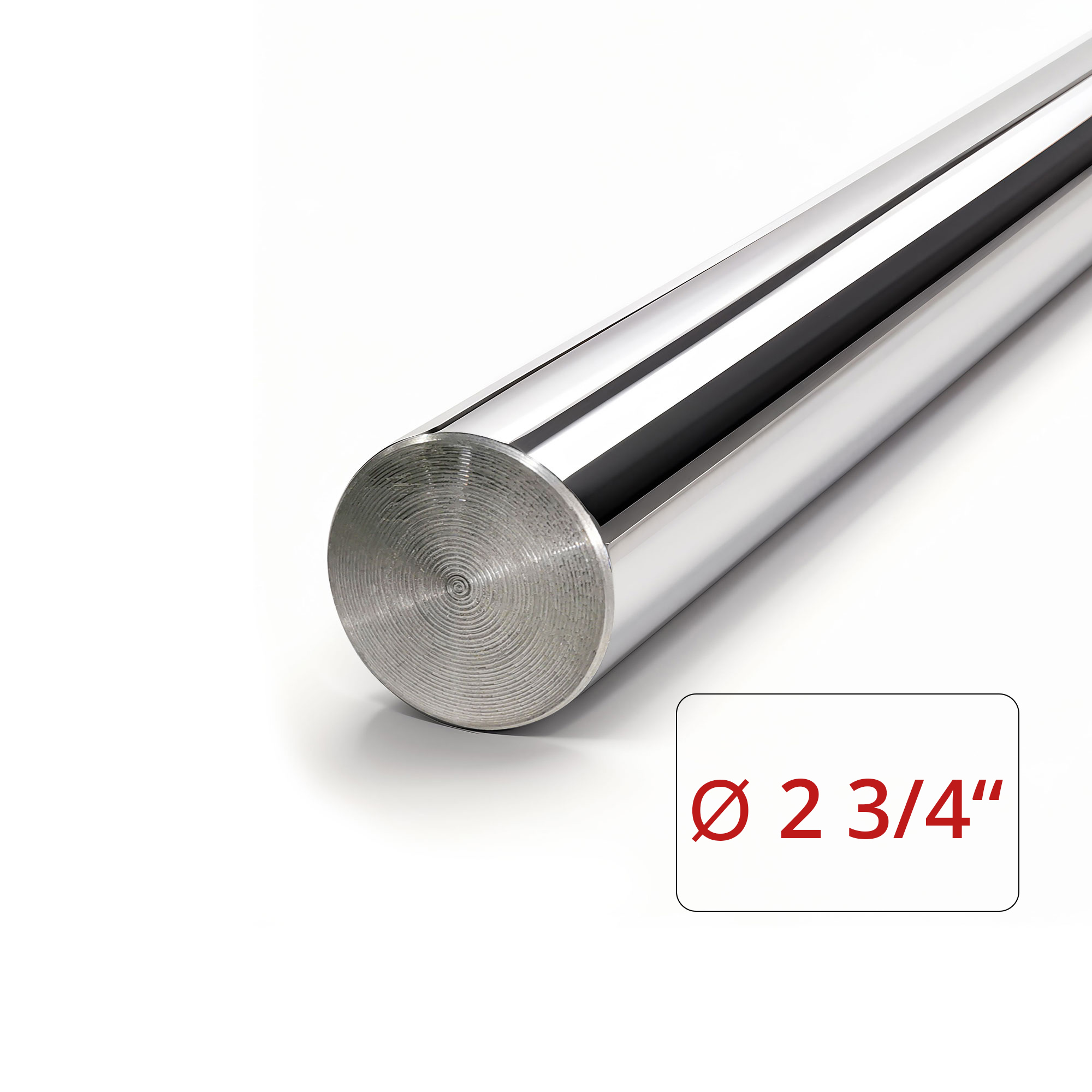 Chrome Plated Steel Rod 2 3/4 in Dia.